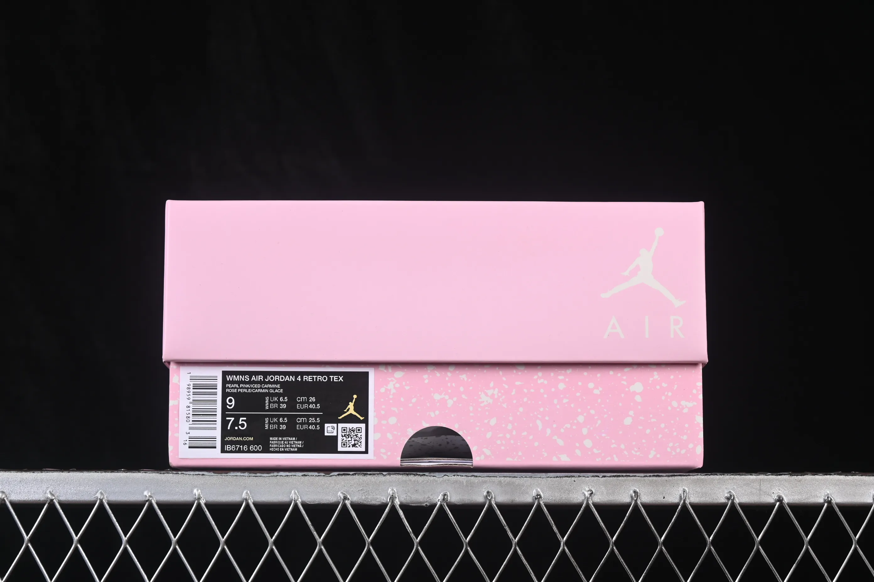 All categories Air Jordan Jordan series basketball shoes Air Jordan 4 TK version Air Jordan 4 Retro "Iced Carmine" AJ4 Jordan 4 denim ice plum powder replica basketball shoes IB6716-600